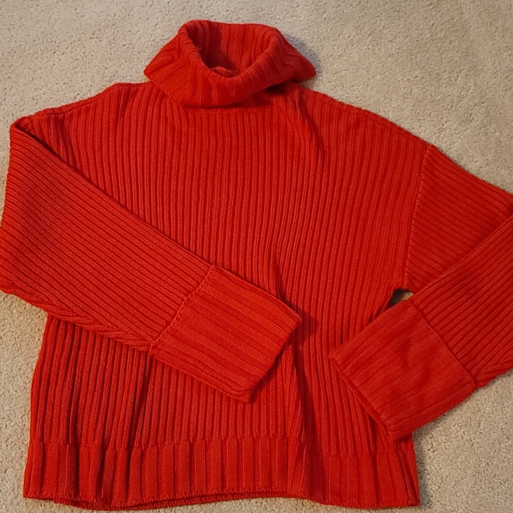 ❗HP❗☆ Nine West ☆ NWT Red Turtleneck Sweater Large - Picture 5 of 7